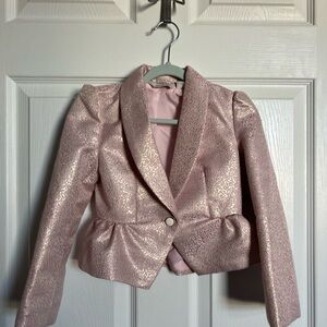 Janie and Jack Shimmering Pink Blazer